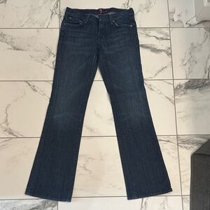 7 For All Mankind Dark Blue Flare Jeans